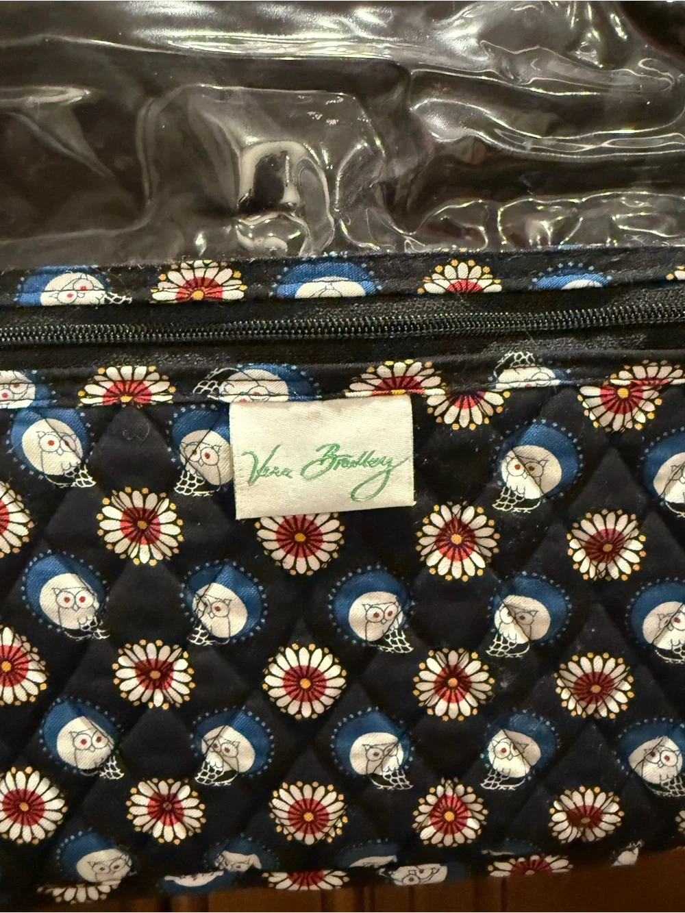 Vera Bradley Night Owl Hanging Travel Toiletry Bag